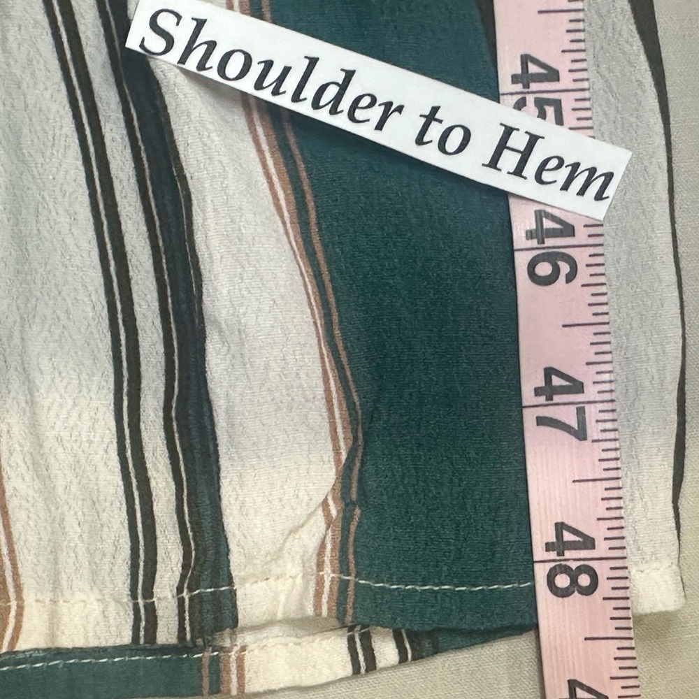 NWOT SIZE M ILLA ILLA Green and white Striped Jumpsuit - Picture 10 of 11